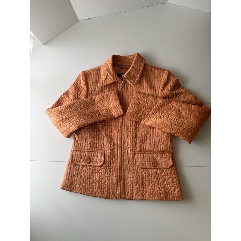 Weather Tamer orange Colored Jacket size small quilted quality fancy preppy